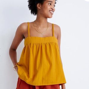 Madewell Boho Spaghetti Strap Mustard Top Size 4